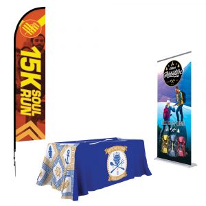 trade show package table flag roll up banner