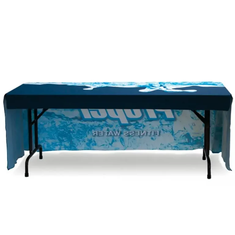open back printed table cover